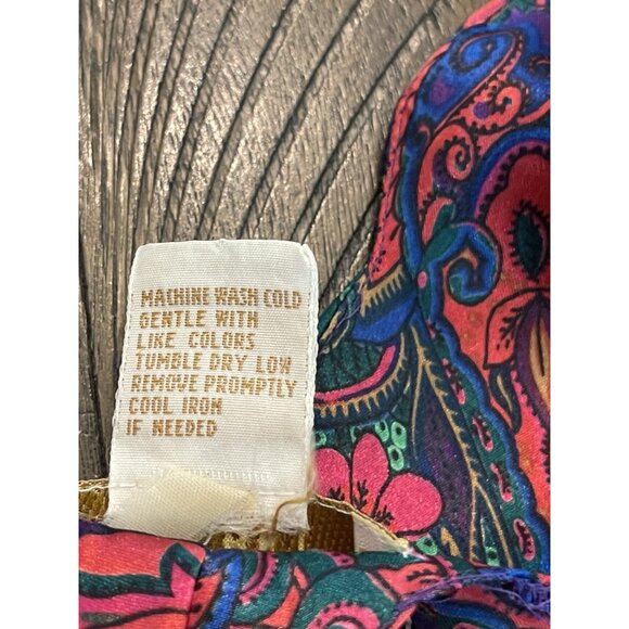 Vintage Victoria Secret Slip Dress Floral Paisley Satin Size Medium 90s Y2K - Picture 9 of 9